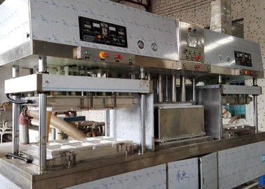 Gıda Konteyner 700 Adet / Saat için Yarı Otomatik Kağıt Hamuru Kalıplı Kağıt Tabak Yapma Makinesi