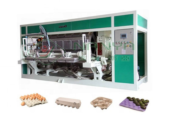 6000 adet / saat Otomatik Döner Yumurta Tepsisi / Yumurta Kutusu Kalıplama Ekipmanı