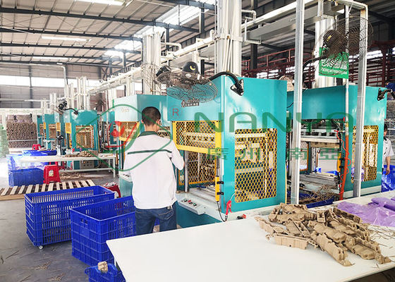 Yumurta Karton / Bardak Tutucu İçin Kağıt Hamuru Kalıplama Sıcak Pres Şekillendirme Makinesi